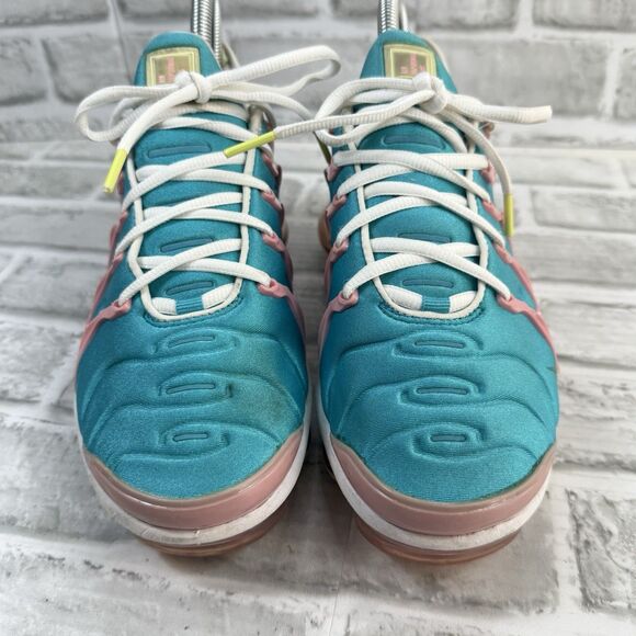 Nike Air Vapormax Plus Easter Blue Teal Volt Pink CW7014-100 Women’s Size 7 - Picture 6 of 12
